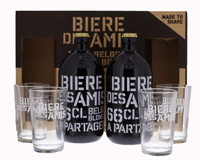 Image de Bière des Amis 2 x 66 cl + 4 Verres 5.8° 1.32L