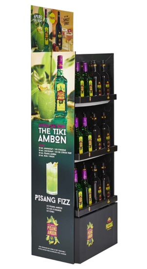 Image sur Display 48 Mix 70 cl (24 Pisang Ambon, 24 Passoa) + 24 Verres Tiki Gratuits 17° 33.6L