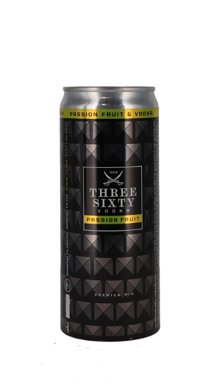 Image sur Three Sixty Vodka Passion Fruit Can 5° 0.33L