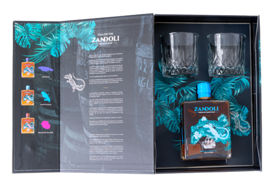 Image sur Zandoli Martinique + 2 Verres 40° 0.5L