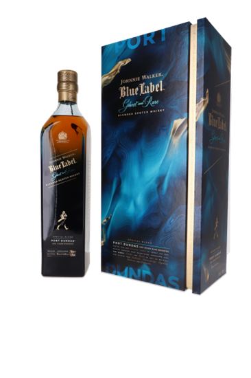 Image sur Johnnie Walker Blue Label Ghost and Rare V Port Dundas 43.8° 0.7L