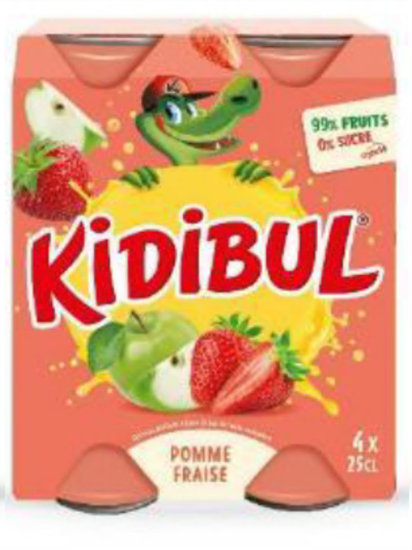 Image sur Kidibul Pomme Fraise Can (New Bottle)  0.25L