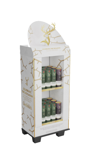 Image sur Display 24 Glenfiddich 70 cl Mix (18 Glenfiddich 12Y + GBX, 6 Glenfiddich 15Y + GBX) 40° 16.8L