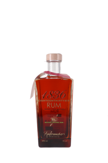Image sur 1836 Belgian Organic Rum + Bon 2 € 40° 0.7L