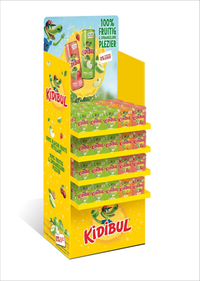 Image sur Display Kidibul Cans Mix (120 Pomme, 80 Pomme Fraise, 40 Pomme Tropical)  60L