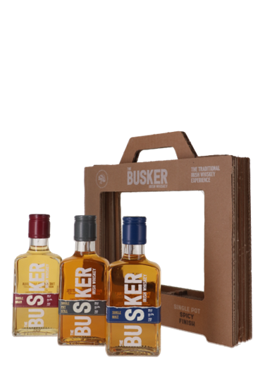 Image sur The Busker 3 x 20 cl (Single Grain, Single Malt, Single Pot Still) 44.3° 0.6L