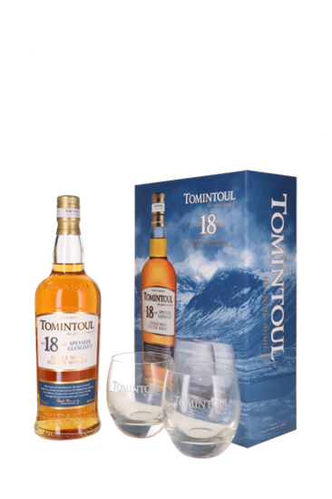Image sur Tomintoul 18 Years + 2 verres 40° 0.7L